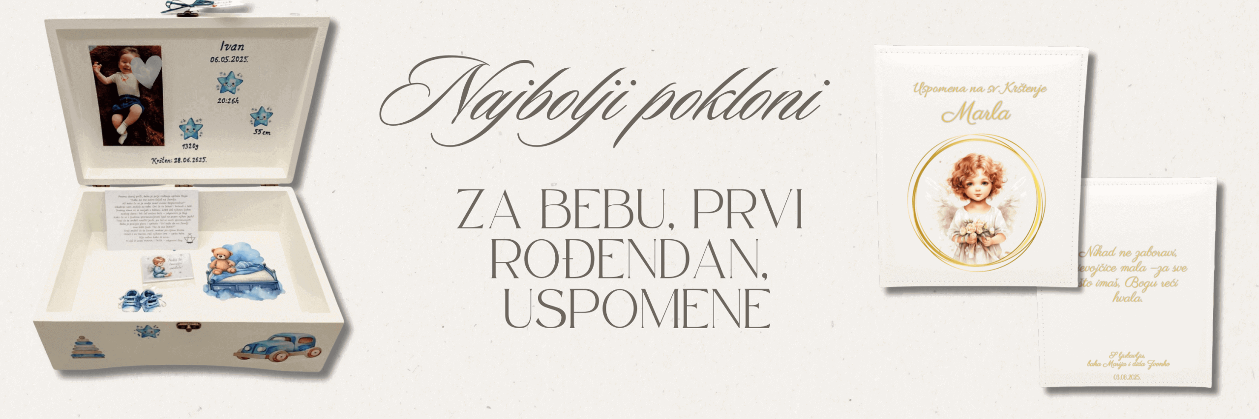 Najbolji pokloni za bebu, krštenje. rođendan,