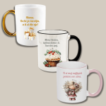 Personalizirane šalice s motivom pahulja i natpisom – poklon za Božić