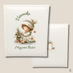 Božićni foto album s djevojčicom i borom – personalizirani poklon za Božić