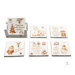 Božićni set podmetača s porukama ljubavi i radosti – ručni rad Poklon Dobra Ideja