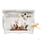 Rustikalni poslužavnik s natpisom Sretan Božić – ručno izrađen poklon za obitelj