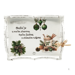 Božićni poslužavnik s porukom ljubavi i mira – poklon koji donosi blagdansku čaroliju