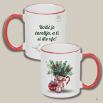 božićna šalica za prijatelja – poklon s motivima i natpisom