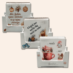 Božićni podmetači s porukama i drvenim stalkom – Poklon Dobra Ideja