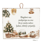 Božićna slika s porukom “Blagdani nas podsjećaju na ono što je zaista važno: ljubav, obitelj i prijatelji”