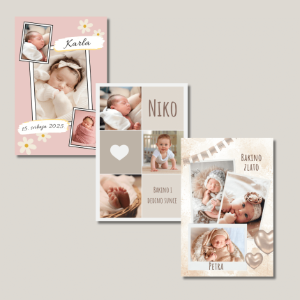 personalizirani pokloni s fotografijama djece – slika na drvu za bake, djedove i kumove