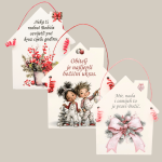 Božićna kućica s natpisom „Sretan Božić“