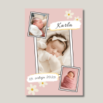 personalizirani poklon za baku s fotografijama unuke Karle – otisak na drvu