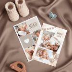 personalizirana slika za baku i djeda s fotografijama djeteta