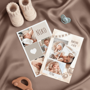 personalizirana slika za baku i djeda s fotografijama djeteta