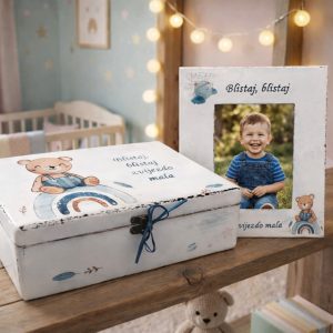 Personalizirana kutija i okvir s motivima za djecu