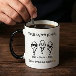 Personalizirana šalica za tatu s imenima djece i duhovitom porukom