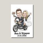 Magnet za vjenčanje- karikatura