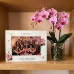 Personalizirani okvir za fotografije s djevojačke večeri – uspomena prijateljica s posvetom