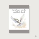 Magnet za prvu pričest s motivom golubice Duha Svetoga i natpisom Neka tvoje korake vodi Duh Sveti