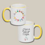 personalizirana šalica za tetu u vrtiću s motivom dječjih ručica i porukom zahvale