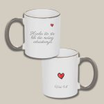 personalizirana šalica za učitelja s porukom zahvale i motivom srca
